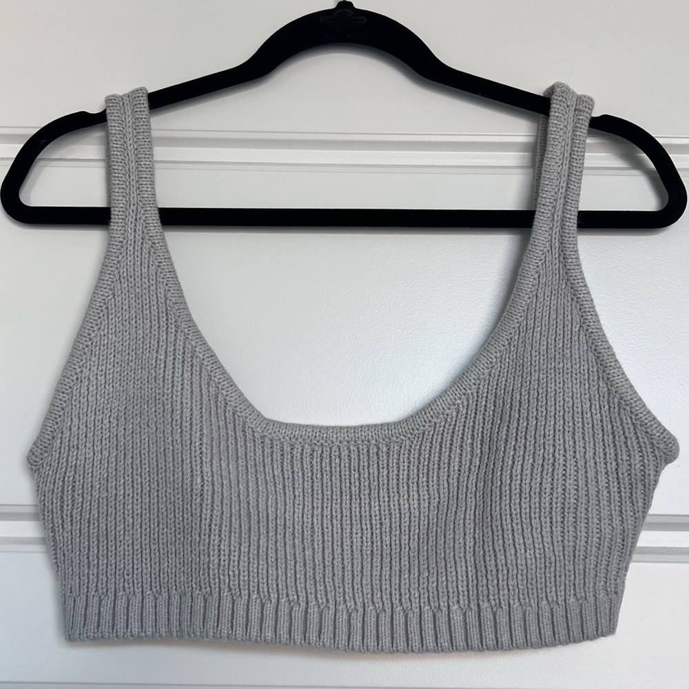 Cropped sweater top/bralette